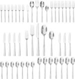 KINGSTONE Silverware Set, 40-Piece Forged Flatware Cutlery Set Premium Stainless Steel, Service for 8, for Home, Wedding, Party,Gift, Mirror Polished and Dishwasher Safe - Image 3