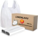 LimonLaviu Plastic Bags - 100 Pack (11.5'x 6.5" x 21') with Handles for Small Business, Restaurants, Grocery & Trash - Image 9