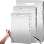 Titanium Cutting Board - 2026 New Upgrade 100% Pure Titanium Cutting Boards for Kitchen Double Sided Non Toxic Titanware Cutting Board,Hygiene Durable Dishwasher Safe Chopping Board (12"L x 9"W) - Image 2