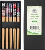 52USA Disposable Bamboo Chopsticks (100 Sets) - 9'' Long, UV Treated, Individually Wrapped Japanese and Chinese Wooden Chopsticks Bulk - Image 2
