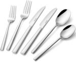 KINGSTONE Silverware Set, 40-Piece Forged Flatware Cutlery Set Premium Stainless Steel, Service for 8, for Home, Wedding, Party,Gift, Mirror Polished and Dishwasher Safe - Image 2