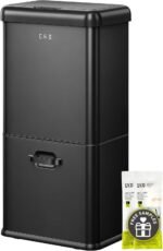 EKO Mirage-T 50 Liter / 13.2 Gallon Touchless Rectangular Motion Sensor Trash Can, Brushed Stainless Steel Finish - Image 11