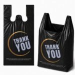 YoYoRain White Thank you T shirt bag, Grocery shopping bag Reusable and Disposable Supermarket Bag 11''x6''x21'' 100PCS - Image 11