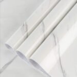 BAYYA Extra Wide Marble Granite Peel and Stick Wallpaper Ivory White 31.5x157inch Smooth Light Countertop Contact Paper for Kitchen Bathroom Self-Adhesive Waterproof Marble Wall Paper Roll Vinyl Wrap - Image 9