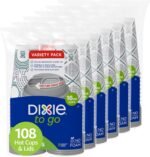 Dixie To Go Paper Coffee Cups With Lids, 12 oz, 156 Count (6 packs of 26 cups), Disposable Insulated Paper Cups for On-The-Go Hot or Cold Beverages - Image 2