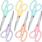 Scissors Set of 6-Pack, 8" Scissors All Purpose Comfort-Grip Handles, Sharp Scissor for Office Home School Craft Sewing Fabric Supplies, High/Middle School Student Teacher, Right/Left Hand - Image 2