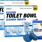 Shinefy Automatic Toilet Bowl Cleaner Tablets – 20 Tabs - Blue Gel Toilet Tank Cleaners, Hard Water Ring Remover, Septic-Safe Heavy-Duty Stain & Smell Eliminator, Toilet Cleaning & Deodorizer