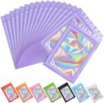 Funfery 100 pcs Light Yellow Mylar Holographic Resealable Bags, Clear Packaging Bag Odor Proof Foil Pouch Bag for Food Storage, Lipgloss, Jewelry, Eyelash Packaging for Small Business-4x6Inch - Image 17