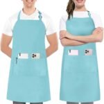 Utopia Kitchen 2 Pack Bib Apron, Adjustable with 2 Pockets, Water and Oil Resistant, Cooking Kitchen Chef Apron for Women Men