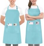 Utopia Kitchen 2 Pack Bib Apron, Adjustable with 2 Pockets, Water and Oil Resistant, Cooking Kitchen Chef Apron for Women Men