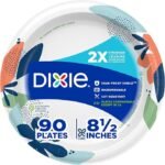 Dixie Medium Paper Plates, 8.5 Inch, 90 Count, 2X Stronger*, Microwave-Safe, Soak-Proof, Cut Resistant, Disposable Plates For Everyday Breakfast, Lunch, & Dinner Meals - Image 5