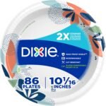 Dixie Medium Paper Plates, 8.5 Inch, 90 Count, 2X Stronger*, Microwave-Safe, Soak-Proof, Cut Resistant, Disposable Plates For Everyday Breakfast, Lunch, & Dinner Meals - Image 2