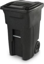 Toter 79296-R1200 96 Gallon Black Trash Can with Wheels and Attached Lid - Image 10