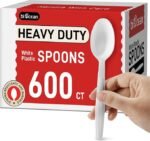 600Pack Disposable Plastic Spoons Bulk White Heavy Duty Plastic Teaspoons - Value Pack Cutlery Set For Parties, Restaurant (600SPOONS) - Image 7