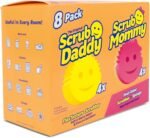 Scrub Daddy Original (4) + Scrub Mommy Kitchen Sponges (4) - Scratch-Free Dish Scrubber - Multipurpose Kitchen Cleaning Sponges - BPA Free Polymer Foam - Stain & Odor Resistant (8 Pack)