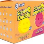 Scrub Daddy Original (4) + Scrub Mommy Kitchen Sponges (4) - Scratch-Free Dish Scrubber - Multipurpose Kitchen Cleaning Sponges - BPA Free Polymer Foam - Stain & Odor Resistant (8 Pack)