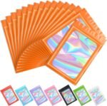 Funfery 100 pcs Light Yellow Mylar Holographic Resealable Bags, Clear Packaging Bag Odor Proof Foil Pouch Bag for Food Storage, Lipgloss, Jewelry, Eyelash Packaging for Small Business-4x6Inch - Image 22