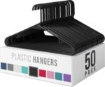 Plastic Hangers 50 Pack White - Clothes Hangers - Makes The Perfect Coat Hanger and General Space Saving Hangers for Closet and New Apartment Essentials - Percheros Ganchos para Colgar Ropa Hangars - Image 8