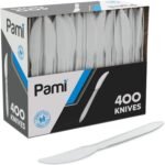 PAMI 400-Pack Medium Weight Disposable Plastic Teaspoons, Bulk Utensils for Parties, Weddings, Catering, Plastic Forks in Bulk Available (Teaspoons White) - Image 2