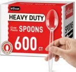 600Pack Disposable Plastic Spoons Bulk White Heavy Duty Plastic Teaspoons - Value Pack Cutlery Set For Parties, Restaurant (600SPOONS) - Image 6