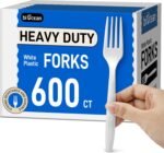 600Pack Disposable Plastic Spoons Bulk White Heavy Duty Plastic Teaspoons - Value Pack Cutlery Set For Parties, Restaurant (600SPOONS) - Image 4