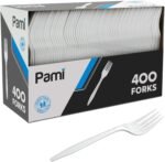PAMI 400-Pack Medium Weight Disposable Plastic Teaspoons, Bulk Utensils for Parties, Weddings, Catering, Plastic Forks in Bulk Available (Teaspoons White) - Image 4