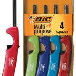 BIC Multi-purpose Lighters, Long Metal Wand for Grills and Fireplaces, Classic Collection, 4-Pack (Colors May Vary)
