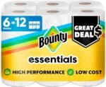 Bounty Essentials Select-A-Size Paper Towels, 6 Double Rolls, White, 108 Sheets Per Roll - Image 8