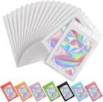 Funfery 100 pcs Light Yellow Mylar Holographic Resealable Bags, Clear Packaging Bag Odor Proof Foil Pouch Bag for Food Storage, Lipgloss, Jewelry, Eyelash Packaging for Small Business-4x6Inch - Image 14