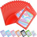 Funfery 100 pcs Light Yellow Mylar Holographic Resealable Bags, Clear Packaging Bag Odor Proof Foil Pouch Bag for Food Storage, Lipgloss, Jewelry, Eyelash Packaging for Small Business-4x6Inch - Image 28