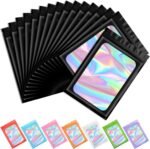 Funfery 100 pcs Light Yellow Mylar Holographic Resealable Bags, Clear Packaging Bag Odor Proof Foil Pouch Bag for Food Storage, Lipgloss, Jewelry, Eyelash Packaging for Small Business-4x6Inch - Image 3