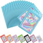 Funfery 100 pcs Light Yellow Mylar Holographic Resealable Bags, Clear Packaging Bag Odor Proof Foil Pouch Bag for Food Storage, Lipgloss, Jewelry, Eyelash Packaging for Small Business-4x6Inch - Image 12