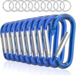 sprookber 3" Aluminum Carabiner D Ring, Caribeener Clips, Spring Snap Hook for Keychain Clip, Set of 10 - Image 6