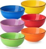 vancasso Bonita Cereal Bowls Set of 6-27 Oz Ceramic Soup Bowls, Microwave & Dishwasher Safe, 6 Inch Colorful Serving Bowls for Kitchen - Image 2