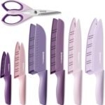 Astercook Knife Set, 13 Pieces Kitchen Knives Set with Healthy Anti-Rust Coating, Dishwasher Safe, Stainless Steel Chef Knife Sets with 6 Blade Guards, Perfect Holiday Gifts for Kitchen - Image 3