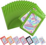 Funfery 100 pcs Light Yellow Mylar Holographic Resealable Bags, Clear Packaging Bag Odor Proof Foil Pouch Bag for Food Storage, Lipgloss, Jewelry, Eyelash Packaging for Small Business-4x6Inch - Image 6