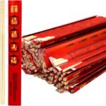 52USA Disposable Bamboo Chopsticks (100 Sets) - 9'' Long, UV Treated, Individually Wrapped Japanese and Chinese Wooden Chopsticks Bulk - Image 3