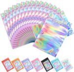 Funfery 100 pcs Light Yellow Mylar Holographic Resealable Bags, Clear Packaging Bag Odor Proof Foil Pouch Bag for Food Storage, Lipgloss, Jewelry, Eyelash Packaging for Small Business-4x6Inch - Image 23
