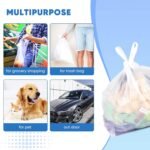 LimonLaviu Plastic Bags - 100 Pack (11.5'x 6.5" x 21') with Handles for Small Business, Restaurants, Grocery & Trash - Image 5