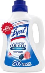 Lysol Laundry Sanitizer Additive, Bacteria-Causing Laundry Odor Eliminator, Detergent Additive, Crisp Linen, 90oz - Image 5