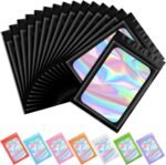 Funfery 100 pcs Light Yellow Mylar Holographic Resealable Bags, Clear Packaging Bag Odor Proof Foil Pouch Bag for Food Storage, Lipgloss, Jewelry, Eyelash Packaging for Small Business-4x6Inch - Image 15