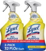 Lysol All Purpose Cleaner Spray, Multi-Purpose Disinfecting Spray, Kitchen & Bathroom Cleaner, Lemon Breeze Scent, 32 Fl Oz - Image 3