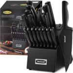 McCook Knife Sets,German Stainless Steel Knife Block Sets with Built-in Sharpener, 15 Piece Chef Knife and More, Razor Sharp, Restaurant Grade, Anti-Rust, Elegant Box for Gift - Image 3