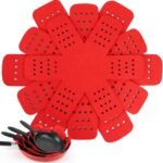 BYKITCHEN Pan and Pot Protectors, Larger & Thicker Pan Protectors with Stars, Set of 6 and 3 Different Sizes, Pot Protectors for Stacking and Protecting Your Cookware