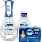 Dawn Powerwash Spray, Dish Soap, Dishwashing Liquid, Fresh, 1 Starter Kit + 3 Refills, 4x16 Fl Oz