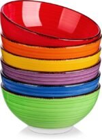 vancasso Bonita Cereal Bowls Set of 6-27 Oz Ceramic Soup Bowls, Microwave & Dishwasher Safe, 6 Inch Colorful Serving Bowls for Kitchen - Image 5