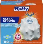 Hefty Ultra Strong 13 Gallon Trash Bags, Tall Kitchen Trash Bags 13 Gallon Size, Drawstring Closure, Continuous Odor Control, White, Lavender and Sweet Vanilla Scent, 80 Bags - Image 6
