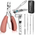 Toenail Clippers for Seniors Thick Toenails, Aucurwen Heavy Duty Toe Nail Clippers Adult Thick Nails Long Handle, Large Toenail Clippers for Thick Nails 7Pcs - Image 3