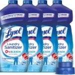 Lysol Laundry Sanitizer Additive, Bacteria-Causing Laundry Odor Eliminator, Detergent Additive, Crisp Linen, 90oz