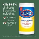 Clorox Disinfecting Wipes for Allergy Season, Bleach-Free, Multi-Surface Cleaner, Antibacterial, Fresh Scent & Crisp Lemon, 75 Count Each, Pack of 3 - Image 7